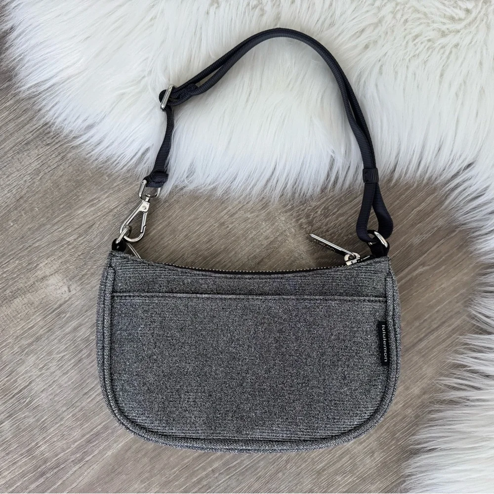 🖤🍋LULULEMON City Essentials Mini Shoulder Bag 1L Glitter Dark Graphite Grey